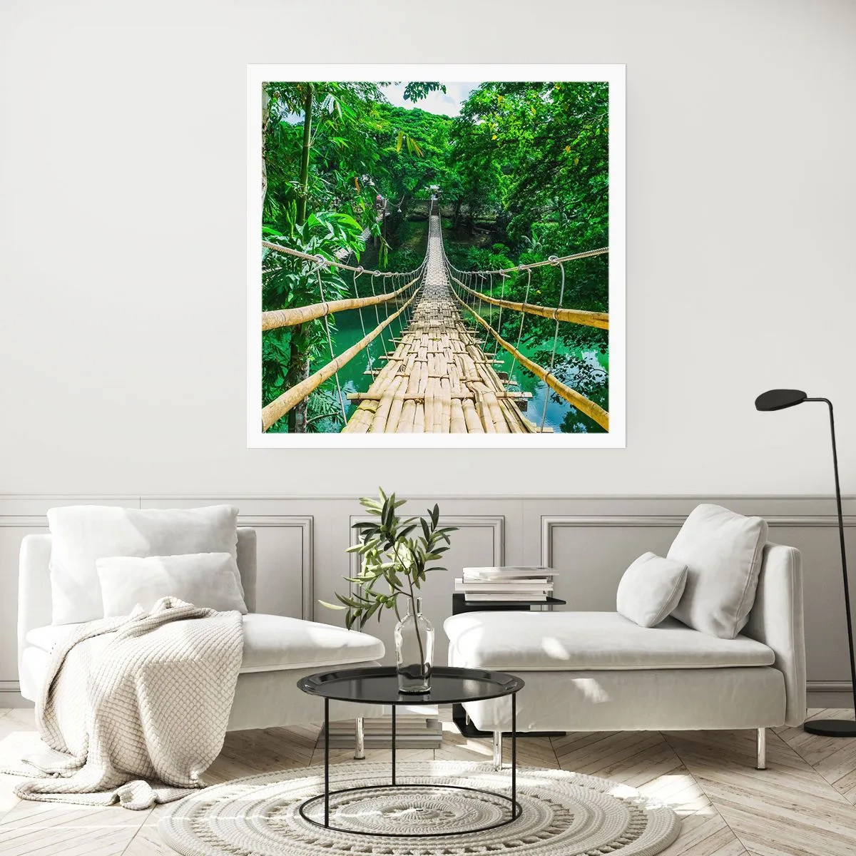 Affiche - Poster - Pont de singe en pleine nature - 50x50 cm