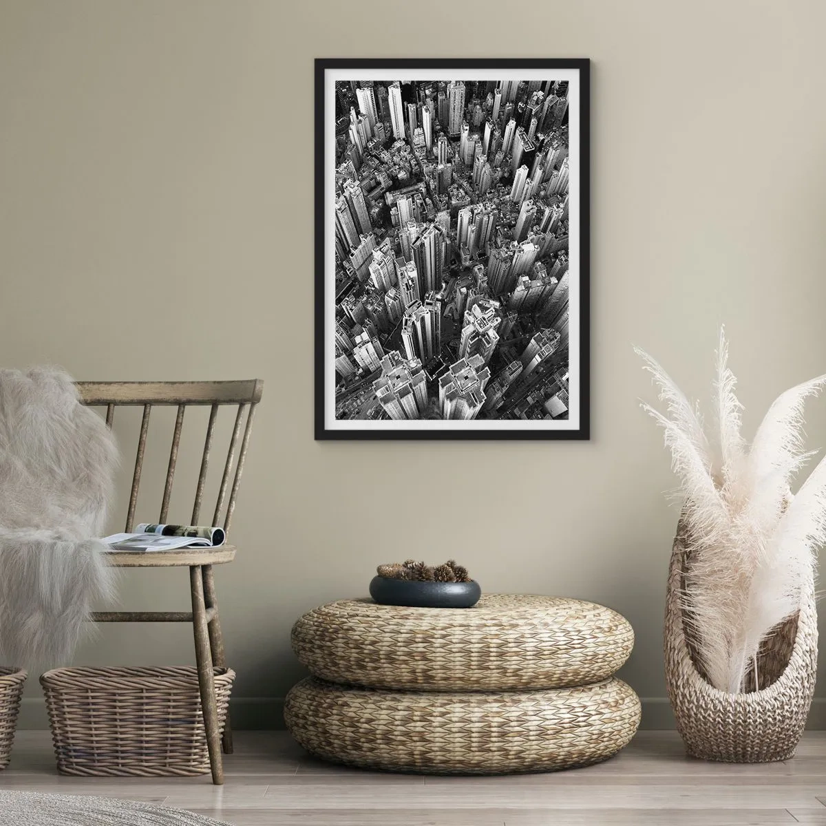 Affiche dans un cadre noir - Poster - Toujours de plus en plus haut - 70x100 cm