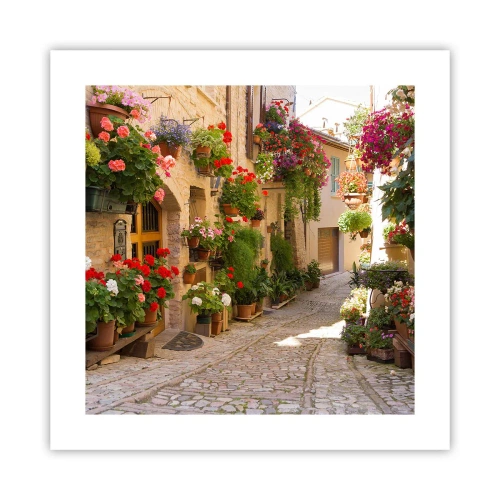 Affiche - Poster - Une inondation de fleurs  - 40x40 cm