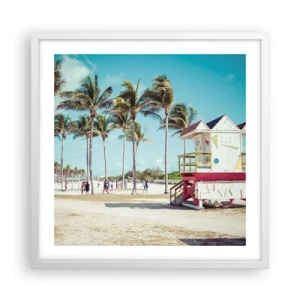 Affiche dans un cadre blanc - Poster - Une belle journée devant toi - 50x50 cm