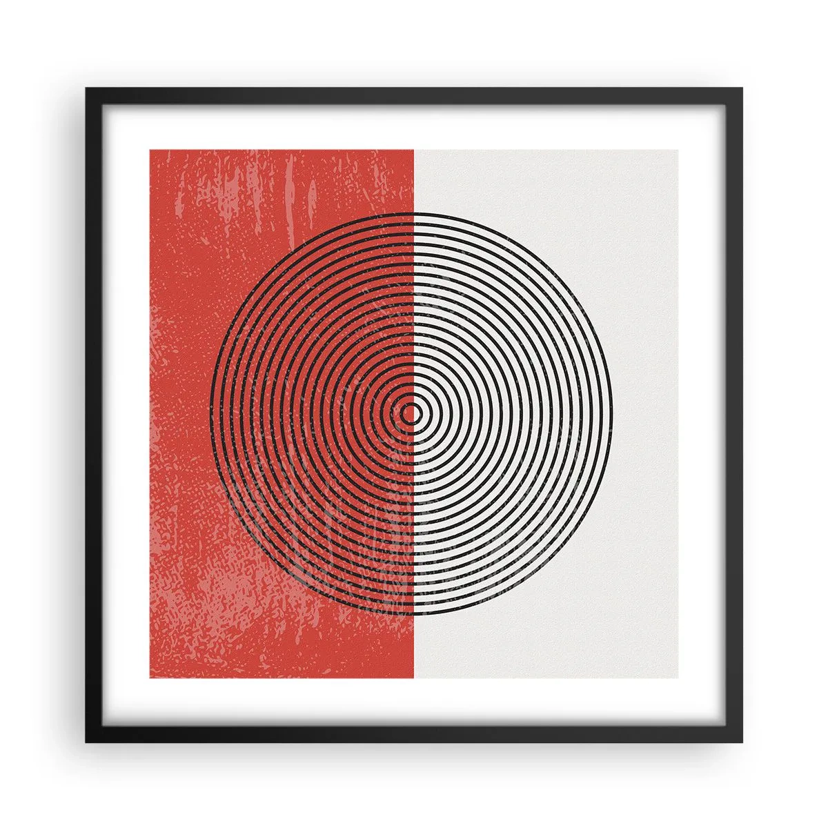 Affiche dans un cadre noir - Poster - Dans le mille - 50x50 cm