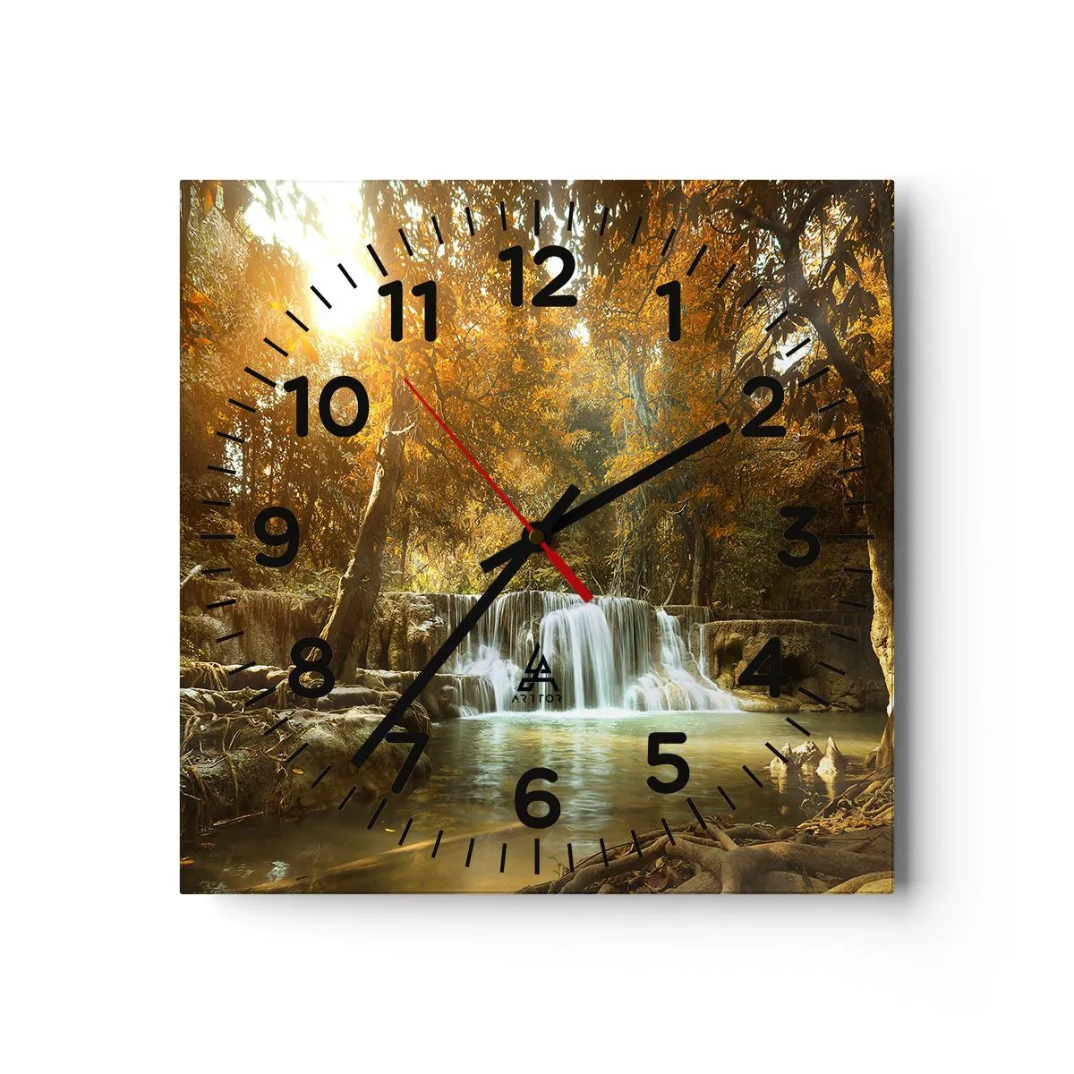 Horloge murale - Pendule murale - Cascade du parc - 40x40 cm