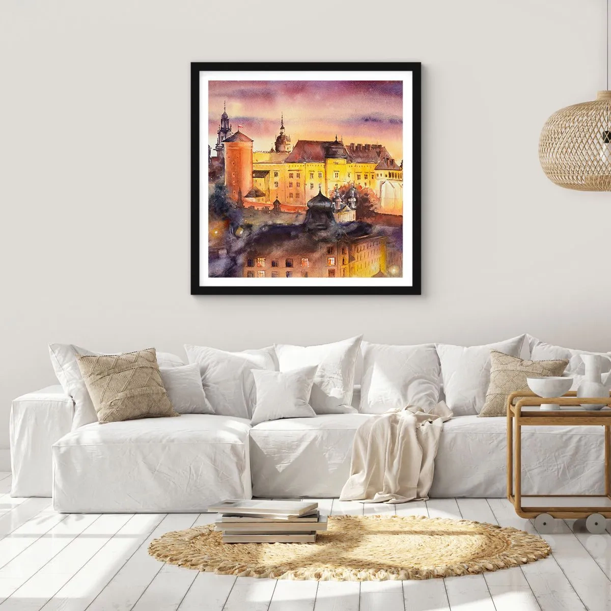 Affiche dans un cadre noir - Poster - Histoire et conte de fées - 60x60 cm