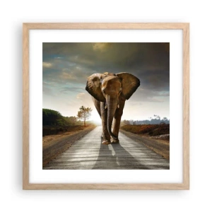 Affiche dans un chêne clair - Poster - Et pas du tout en porcelaine - 40x40 cm