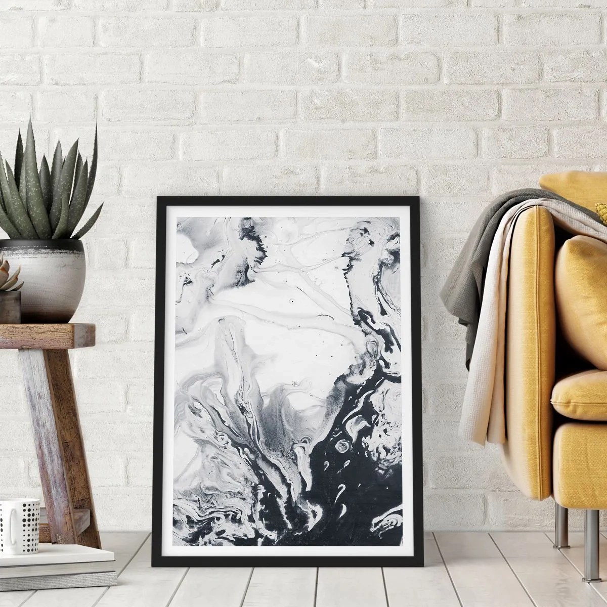 Affiche dans un cadre noir - Poster - Au centre de la Terre - 61x91 cm