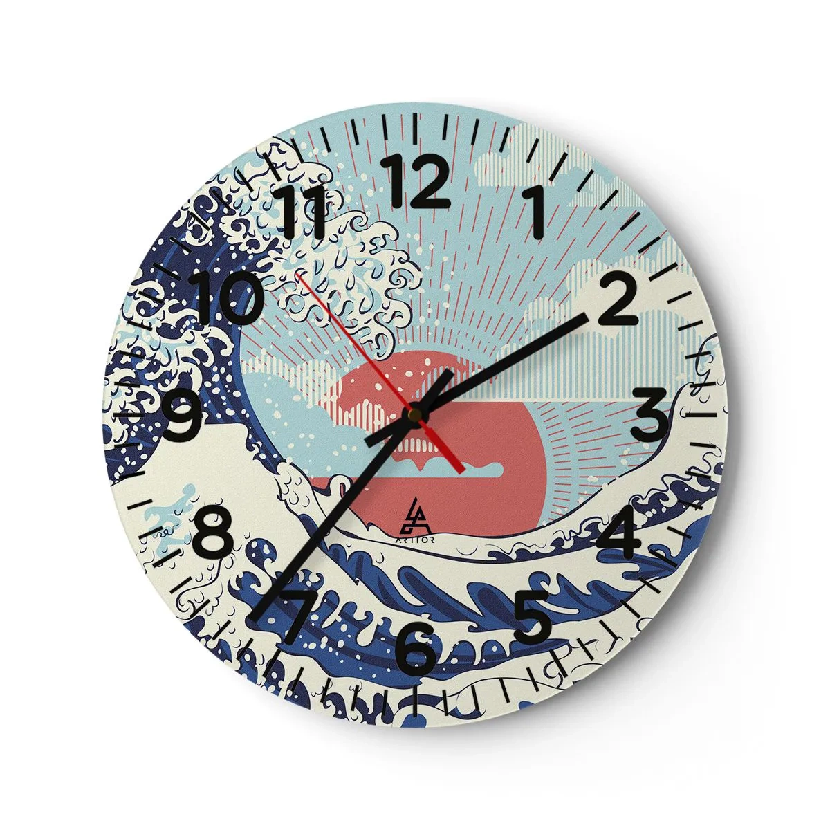 Horloge murale - Pendule murale - D'une inspiration japonnaise - 30x30 cm