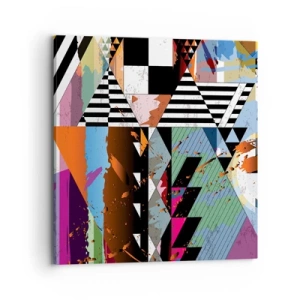 Impression sur toile - Image sur toile - Géométrique et organique - 70x70 cm