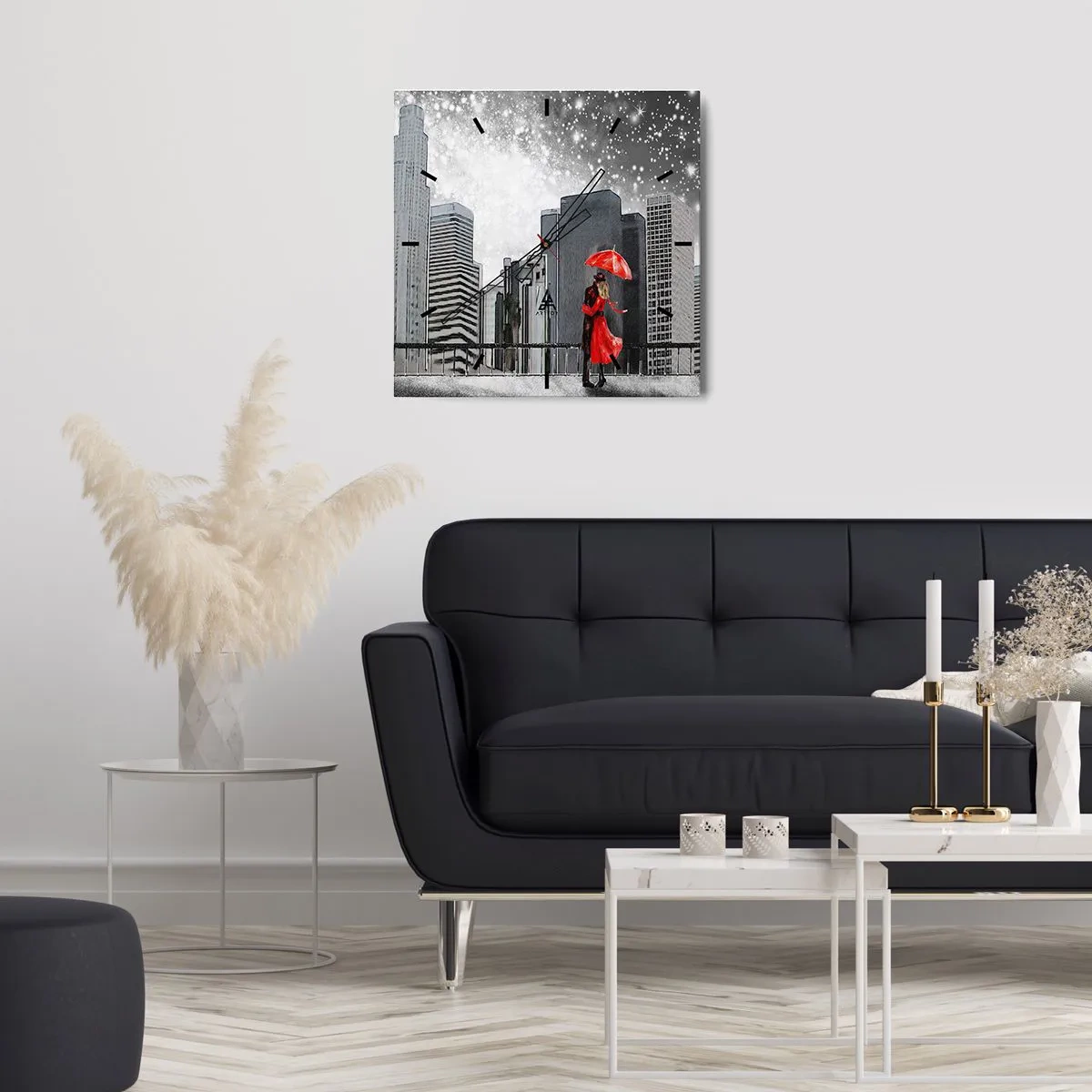 Horloge murale - Pendule murale - L'homme n'est pas une pierre - 40x40 cm