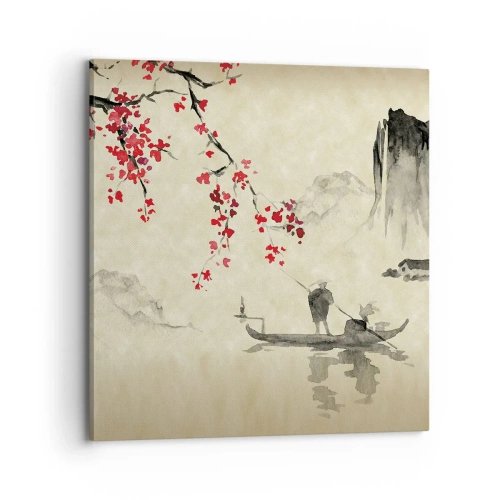 Impression sur toile - Image sur toile - Au pays des cerisiers en fleurs - 70x70 cm