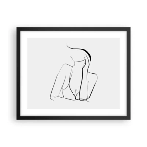 Affiche dans un cadre noir - Poster - Sur les vague d'un rêve - 50x40 cm