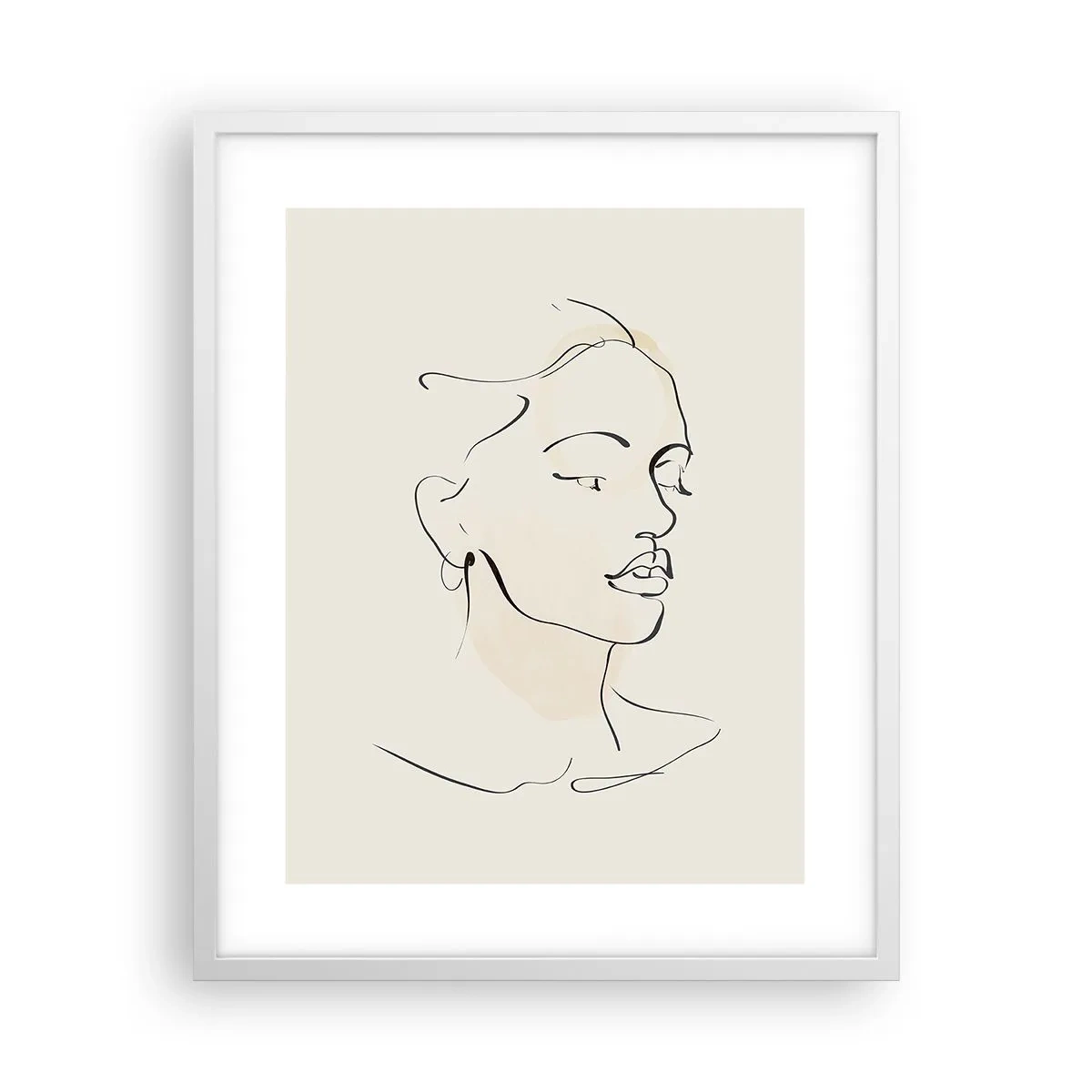 Affiche dans un cadre blanc - Poster - Une ligne certaine - 40x50 cm