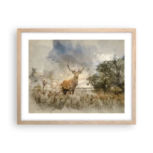 Affiche dans un chêne clair - Poster - Dignité - force - majesté - 50x40 cm