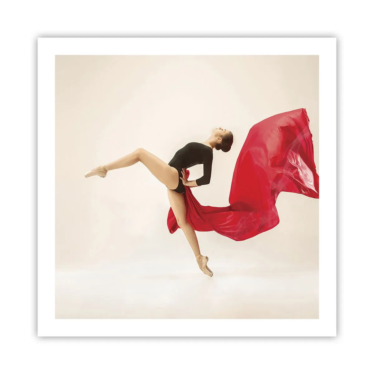 Affiche - Poster - Rouge et noir - 60x60 cm