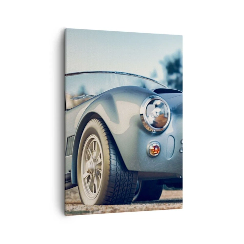 Impression sur toile - Image sur toile - Voiture décapotable classique dans un cadre pittoresque - 50x70cm - Ce qui compte c'est le style - Décoration murale moderne pour le salon et la chambre ARTTOR