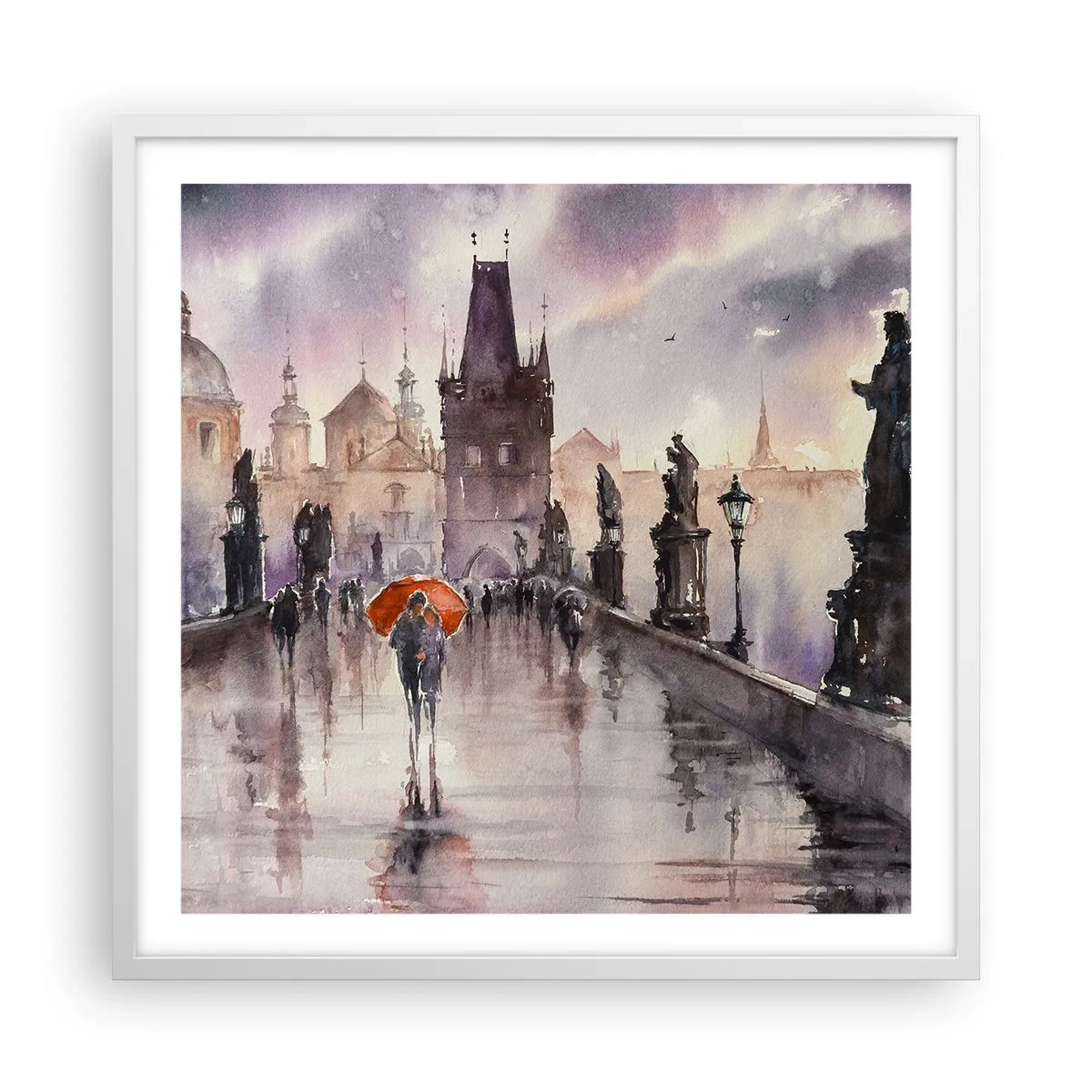 Affiche dans un cadre blanc - Poster - Les gens ne changent pas - 60x60 cm