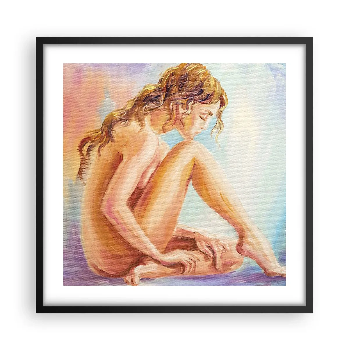 Affiche dans un cadre noir - Poster - Acte de jeunesse - 50x50 cm