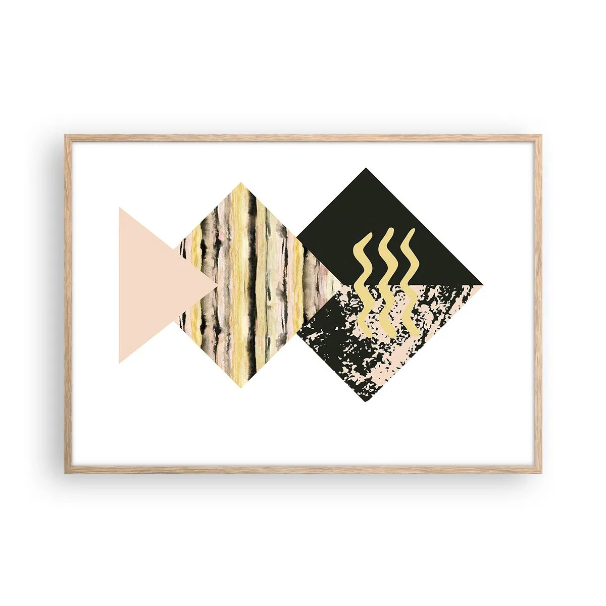 Affiche dans un chêne clair - Poster - Pas si simple - 100x70 cm