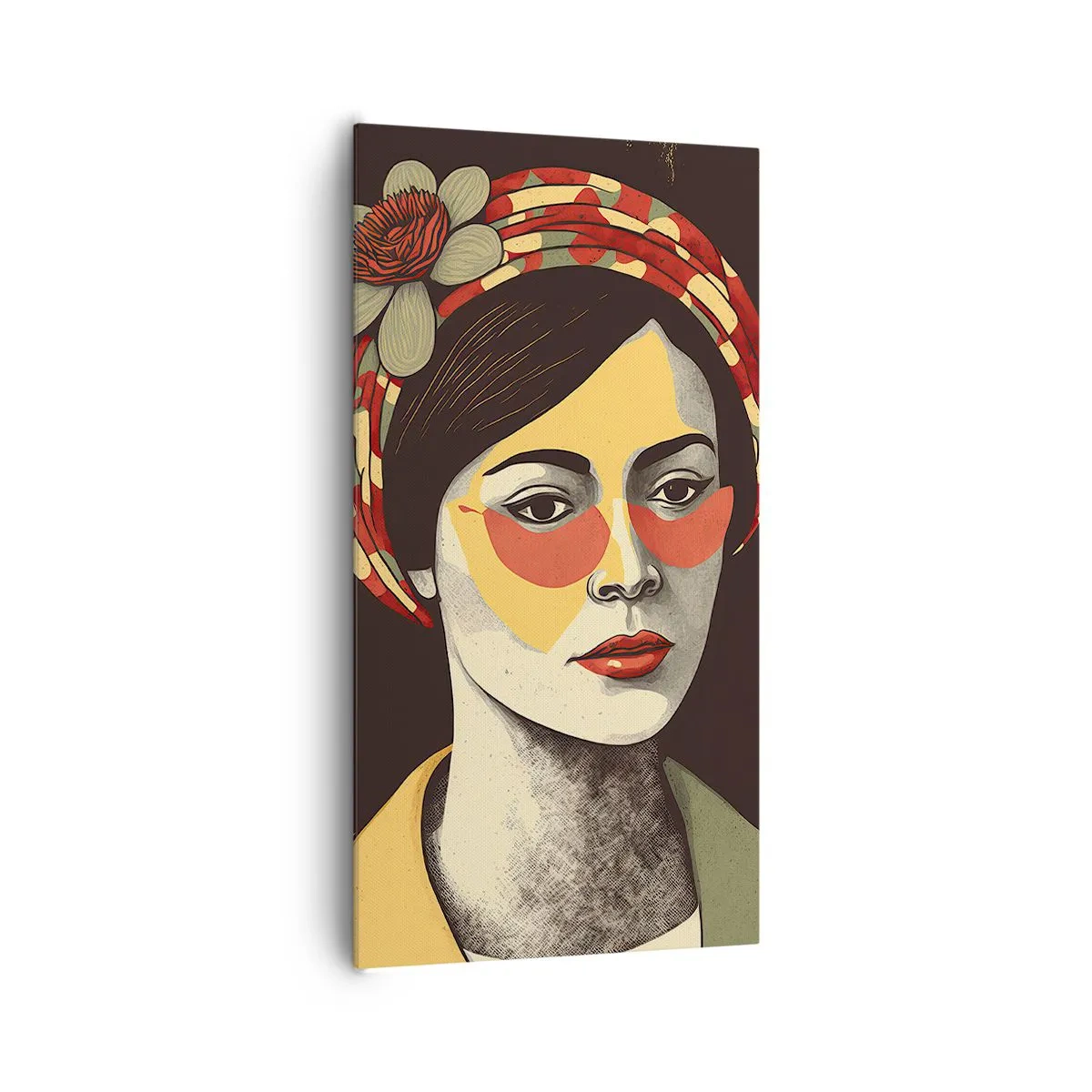 Impression sur toile - Image sur toile - Dame Corail - 65x120 cm