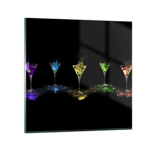 Impression sur verre - Image sur verre - Couleurs de joie en verre de cristal - 30x30 cm