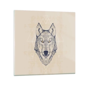 Impression sur verre - Image sur verre - Un alpha au regard pénétrant - 30x30 cm