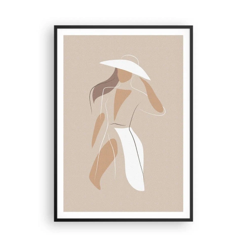 Affiche dans un cadre noir - Poster - Lea mode est un jeu - 70x100 cm