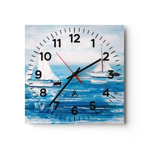 Horloge murale - Pendule murale - Avec un ami à mes côtés - 40x40 cm