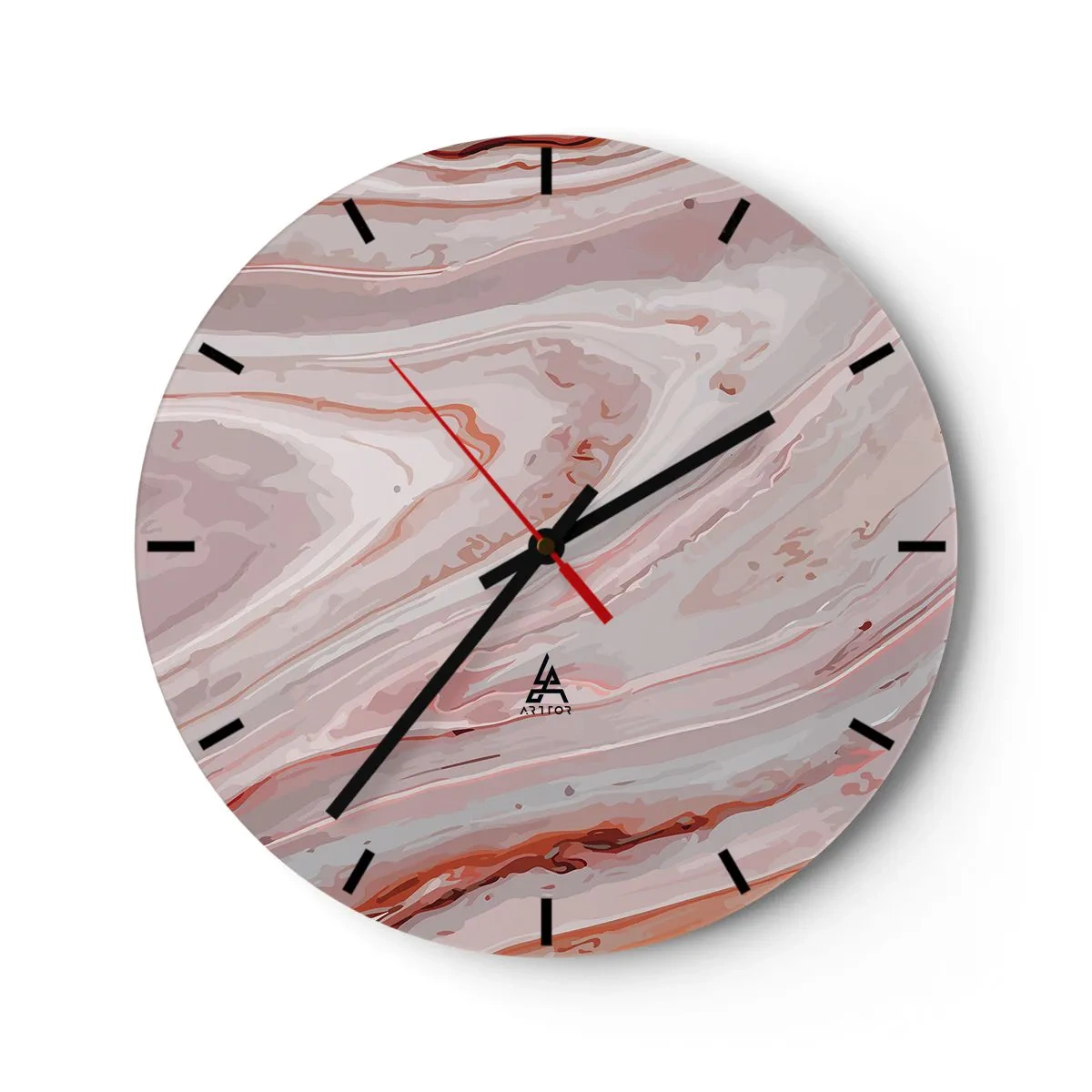 Horloge murale - Pendule murale - Rose liquide - 40x40 cm