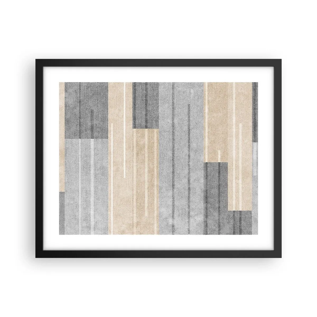 Affiche dans un cadre noir - Poster - Composition : se tenir droit - 50x40 cm