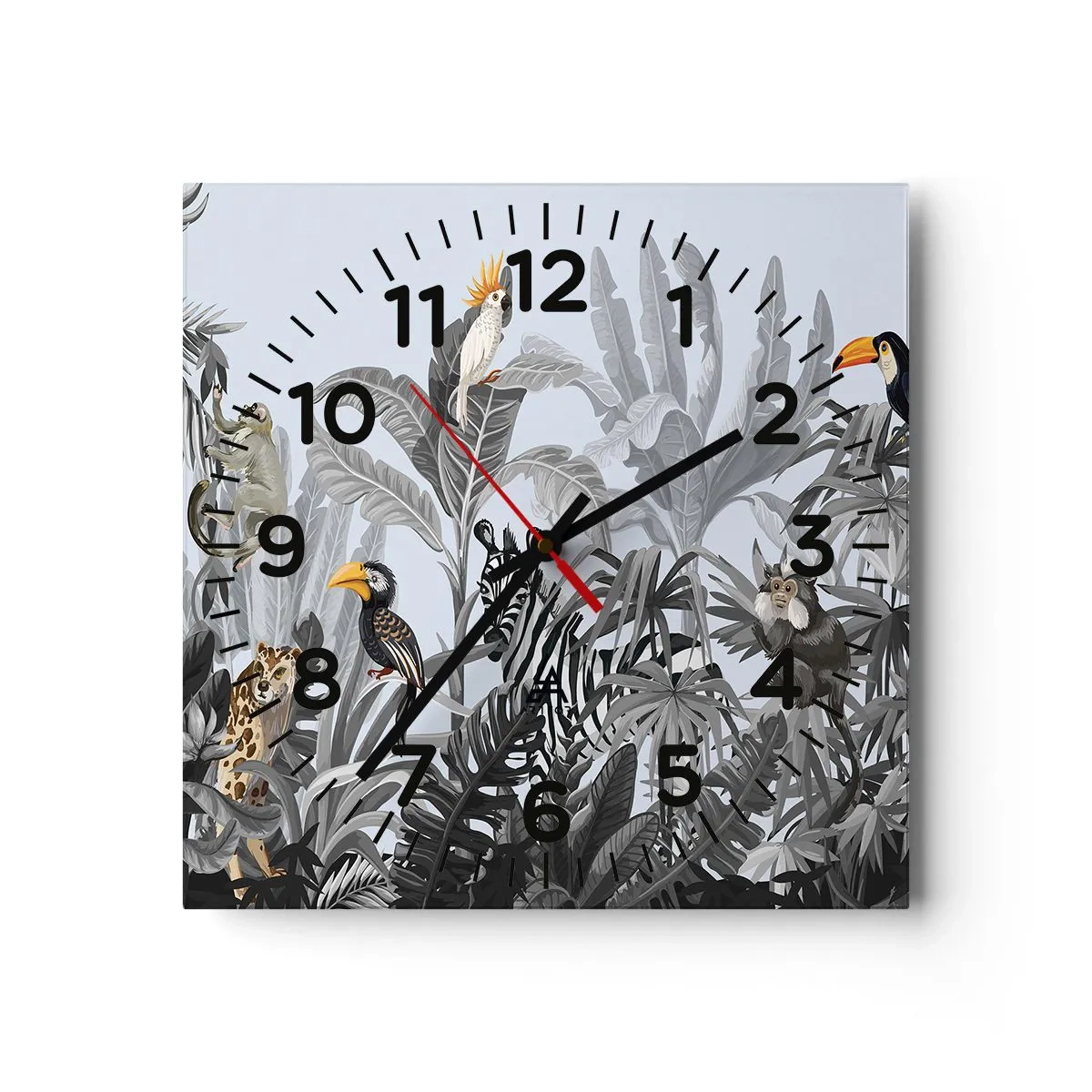 Horloge murale - Pendule murale - Conte de fées africain - 40x40 cm