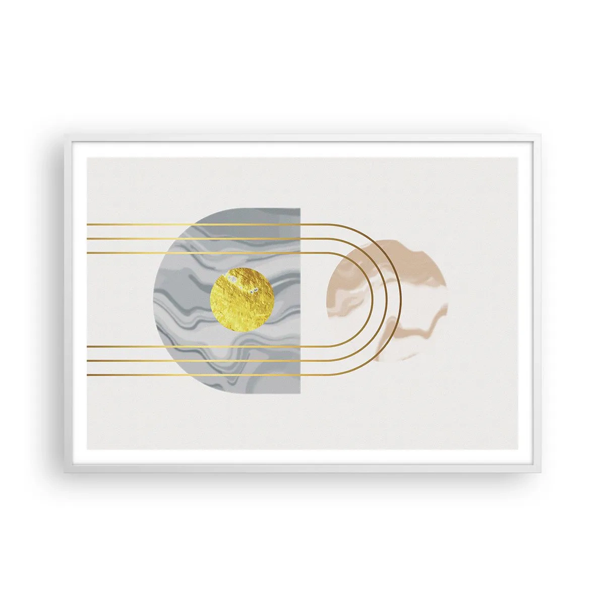 Affiche dans un cadre blanc - Poster - Clareté et brillance - 100x70 cm