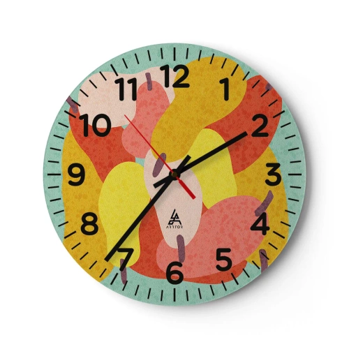 Horloge murale - Pendule murale - Essayez le soleil d'été - 30x30 cm