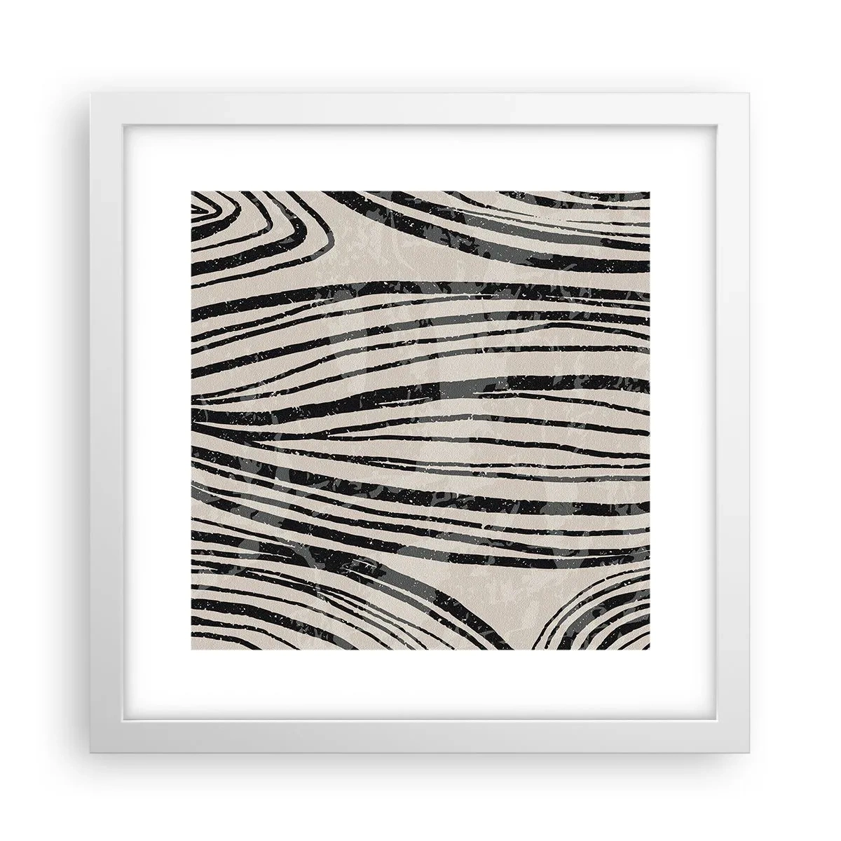 Affiche dans un cadre blanc - Poster - Ligne de marécage - 30x30 cm