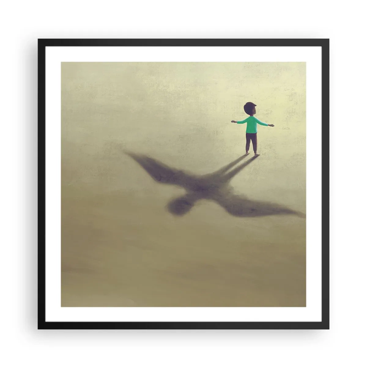 Affiche dans un cadre noir - Poster - Héros du futur - 60x60 cm