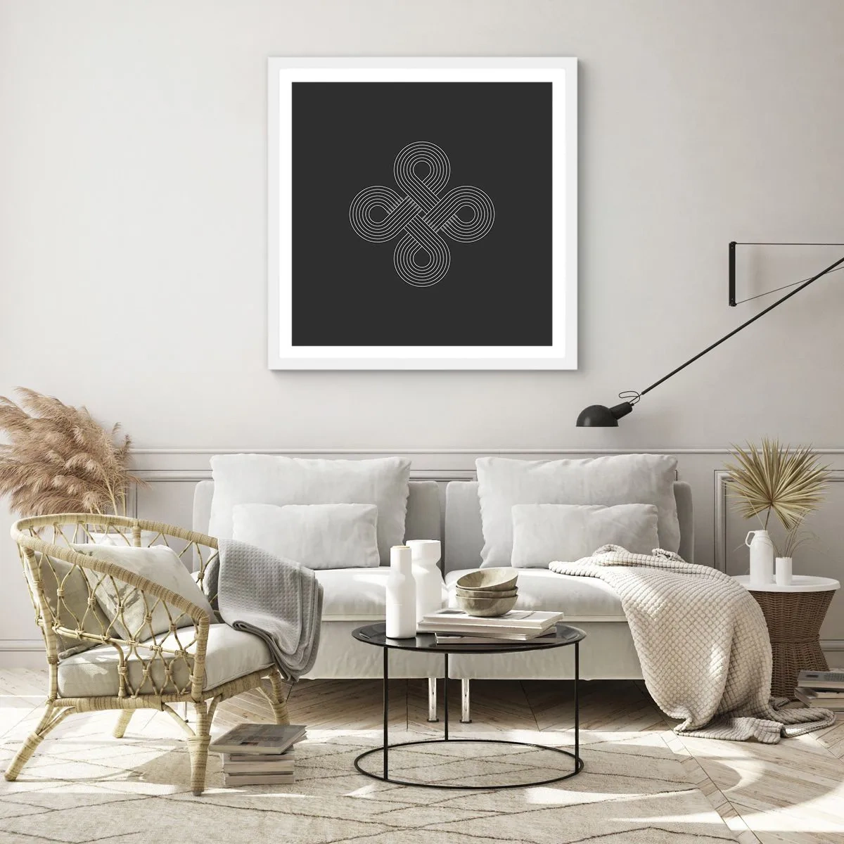 Affiche dans un cadre blanc - Poster - Dans l'âme celtique - 60x60 cm