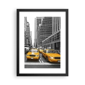 Affiche dans un cadre noir - Poster - C'est nous qui colorons la ville - 30x40 cm