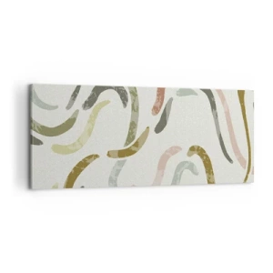 Impression sur toile - Image sur toile - Une joyeuse danse de l'abstraction - 100x40 cm