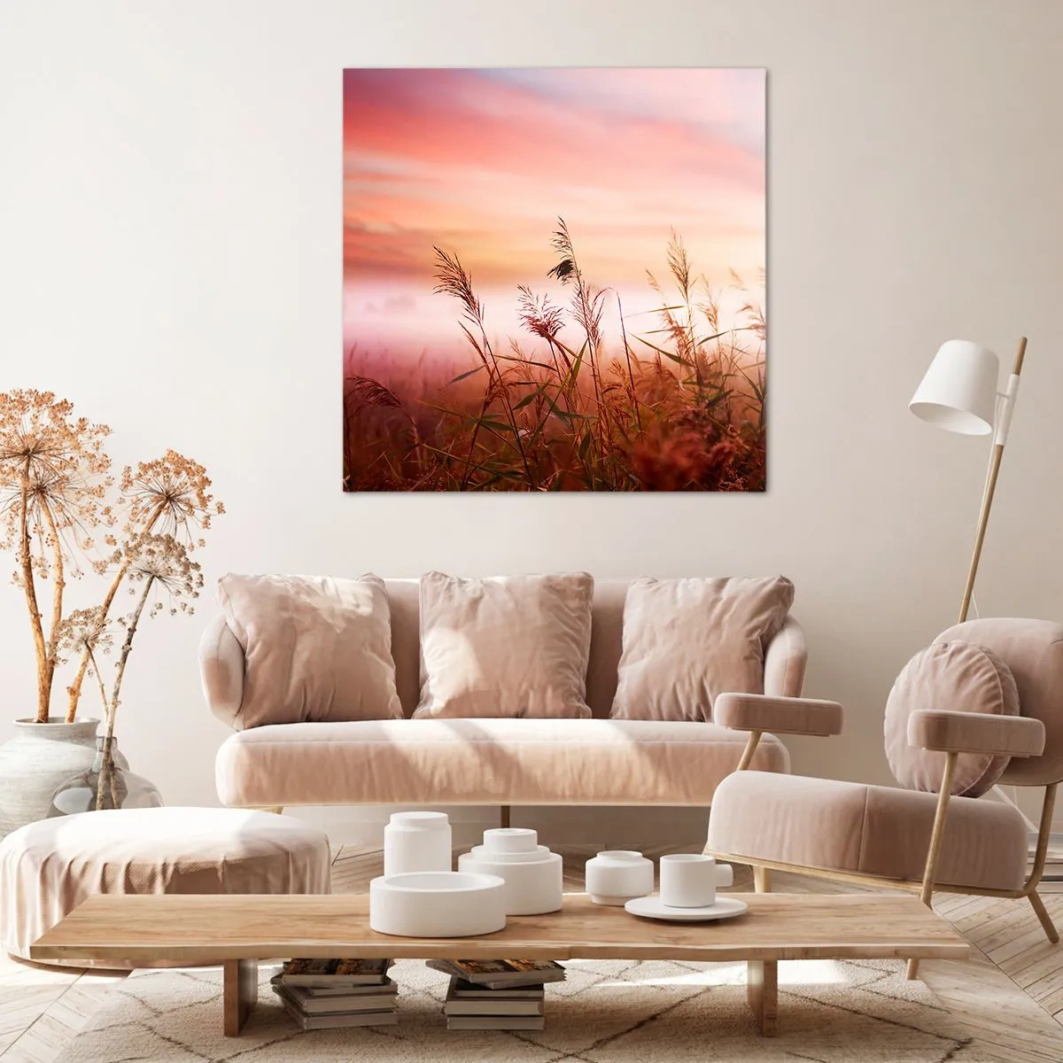 Impression sur toile - Image sur toile - Cerfs-volants, pissenlits, vent - 50x50 cm