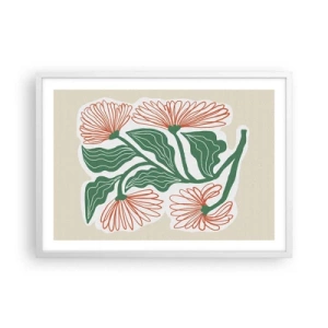 Affiche dans un cadre blanc - Poster - Folk et moderne - 70x50 cm