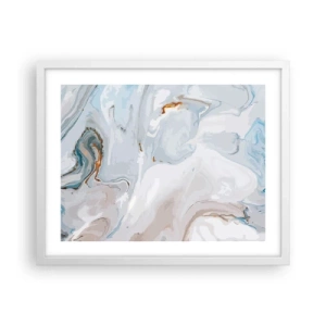 Affiche dans un cadre blanc - Poster - Blanc surélevé - 50x40 cm