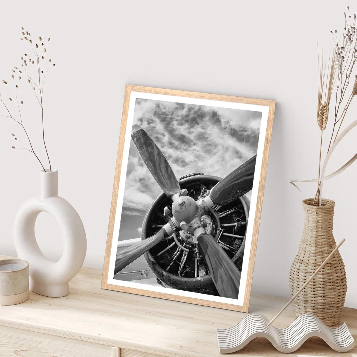 Affiche dans un chêne clair - Poster - Dompteur de ciel - 40x50 cm