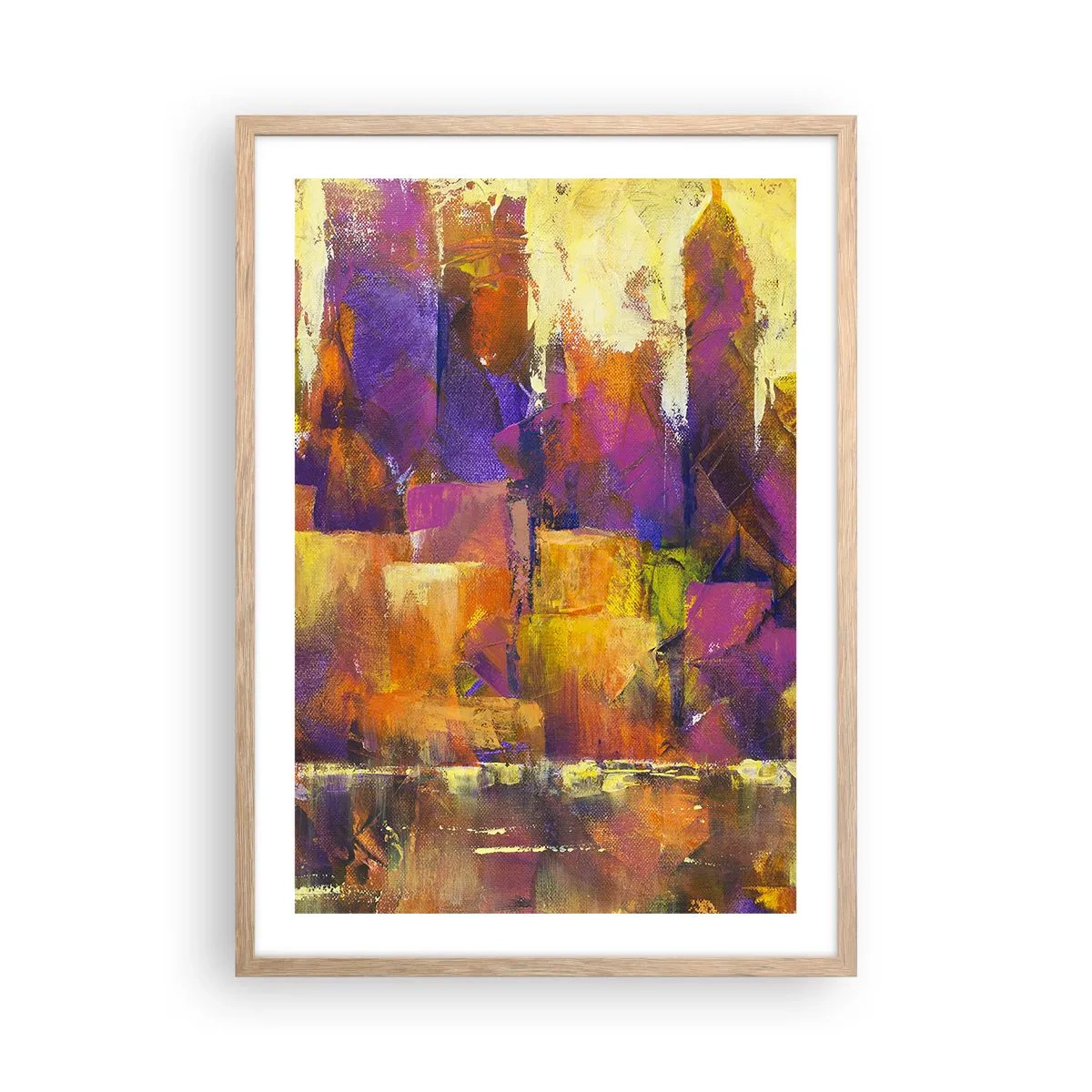 Affiche dans un chêne clair - Poster - Composition métropolitaine - 50x70 cm