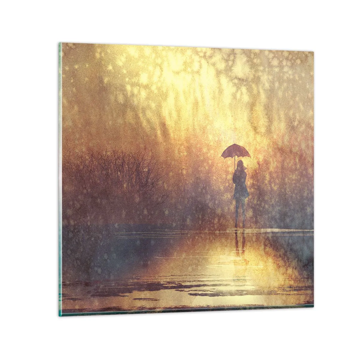 Impression sur verre - Image sur verre - Je sens que quelqu'un me regarde - 40x40 cm