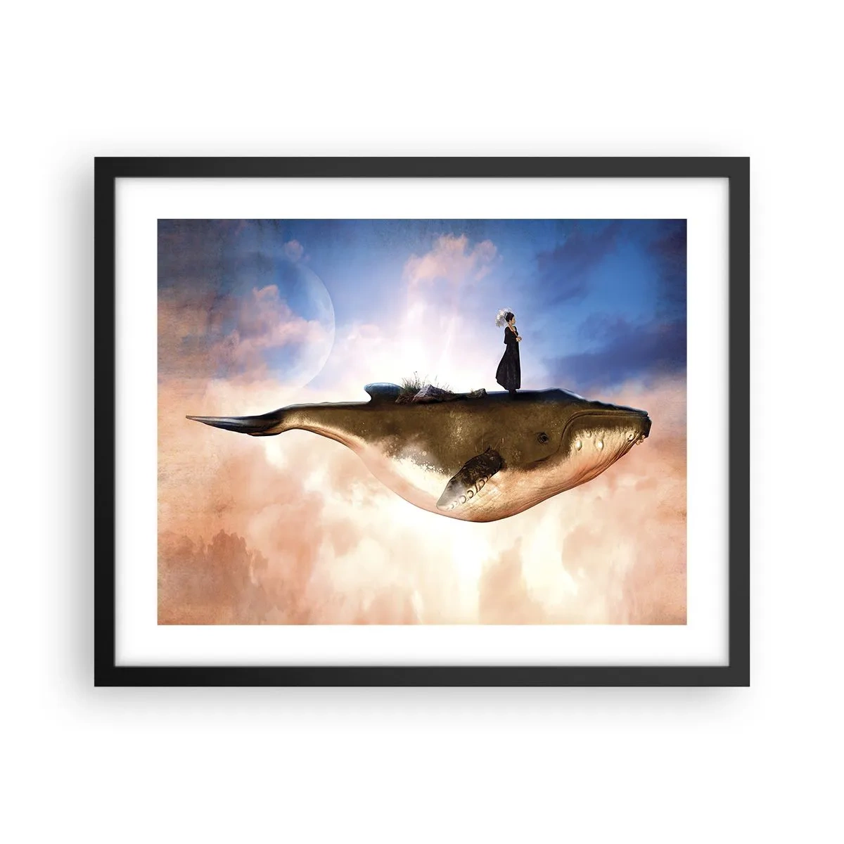 Affiche dans un cadre noir - Poster - Voyage irréel - 50x40 cm