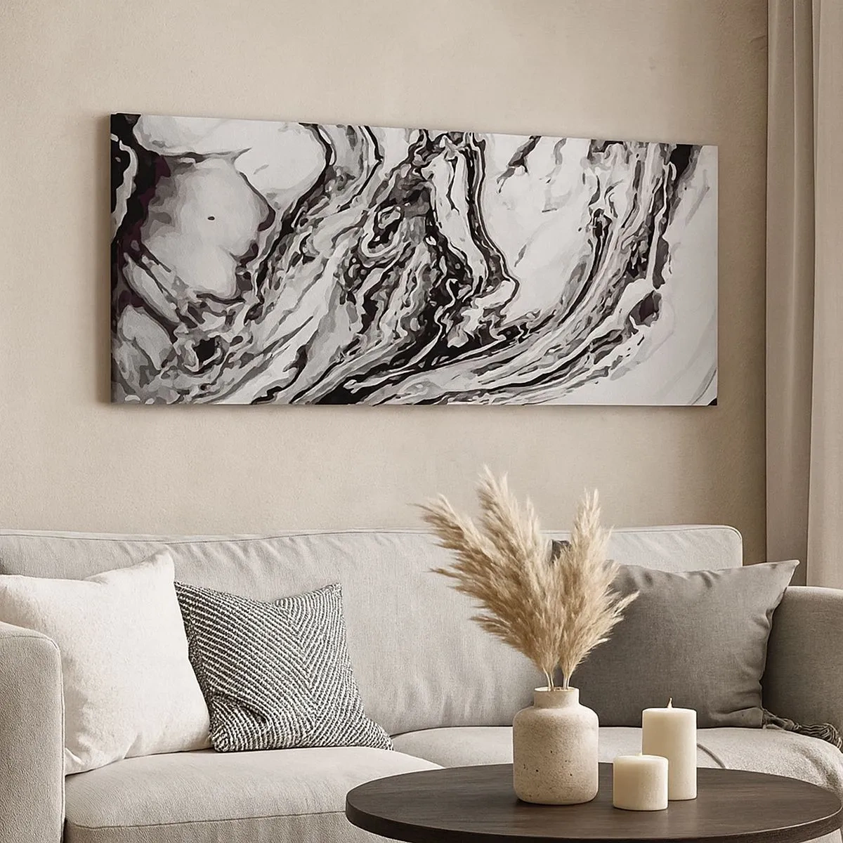 Impression sur toile - Image sur toile - Au début, c'était le chaos - 100x40 cm