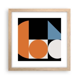 Affiche dans un chêne clair - Poster - Rangement de figures - 30x30 cm