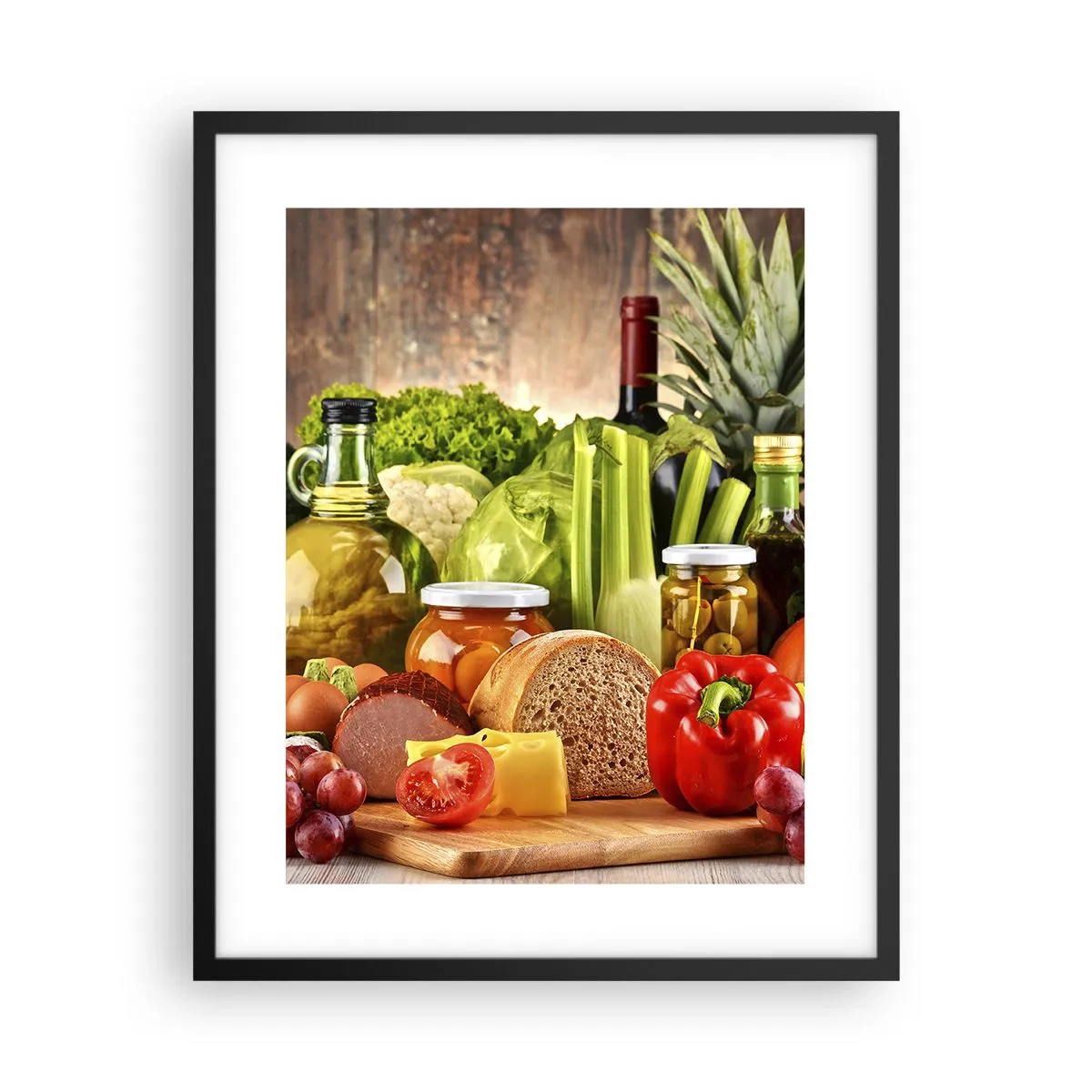 Affiche dans un cadre noir - Poster - Fumé, cuit au four et mariné - 40x50 cm