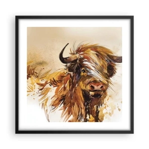 Affiche dans un cadre noir - Poster - Fierté du chasseur - 50x50 cm