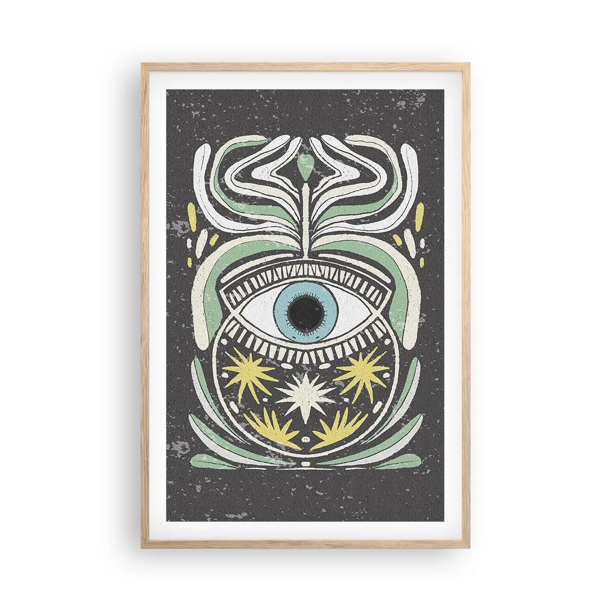 Affiche dans un chêne clair - Poster - Rituels tribaux - 61x91 cm