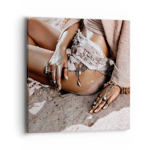 Impression sur toile - Image sur toile - Rejeté par la vague? - 40x40 cm