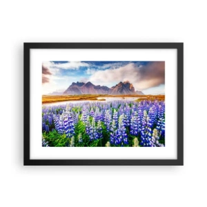 Affiche dans un cadre noir - Poster - La force et l'austérité côtoient la douceur - 40x30 cm